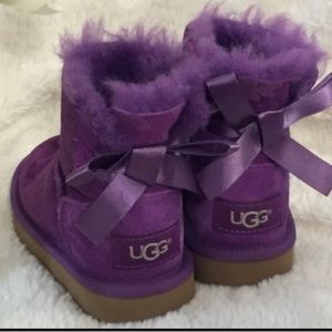 Purple Toddler Uggs with Floral Pattern